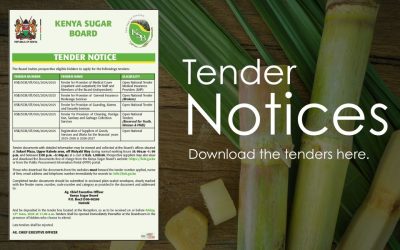 Kenya Sugar Board – Tender Notices for FY 2024/2025 and Supplier Registration for 2025–2027
