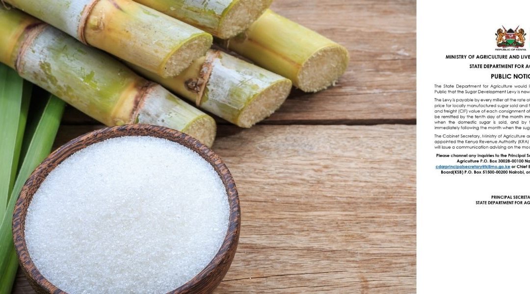 Public Notice: Implementation of Sugar Development Levy Effective 1st July 2025