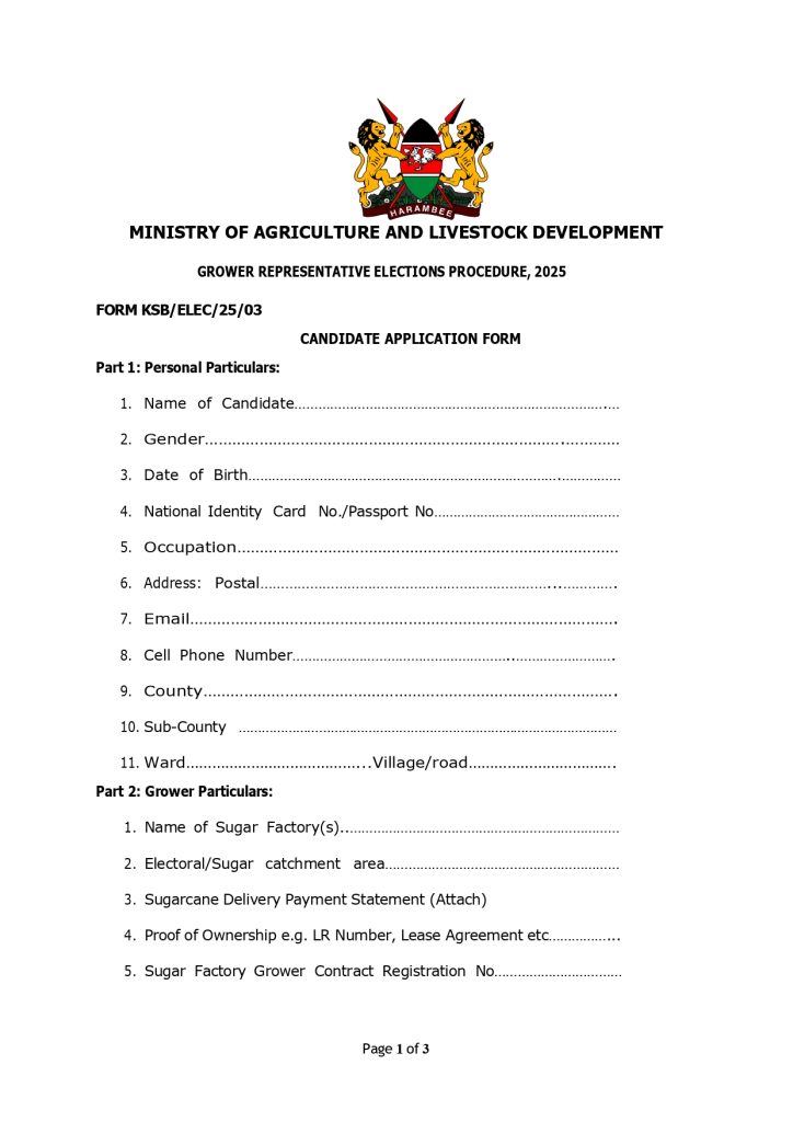 Candidate Application Form 