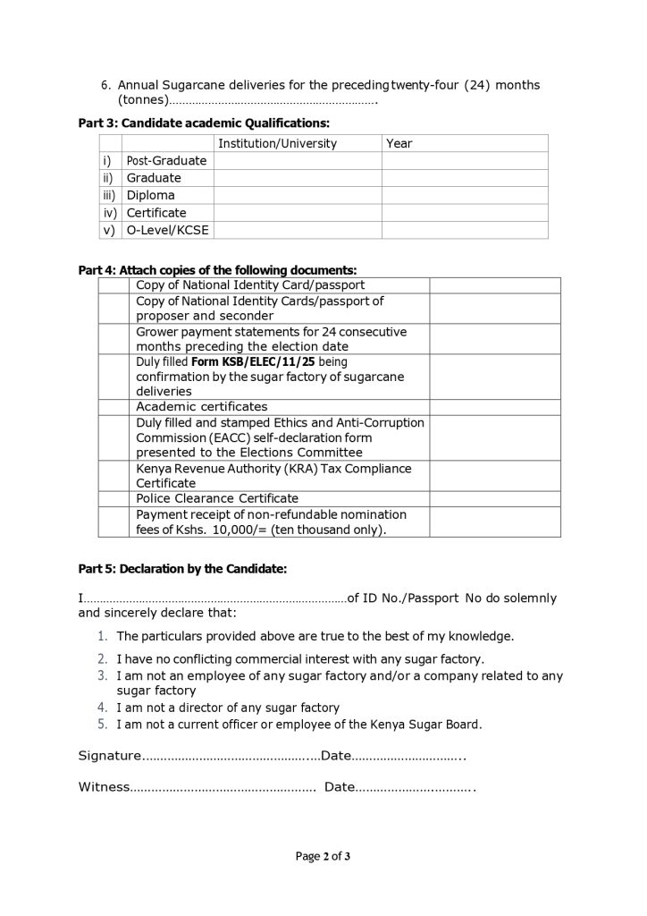 Candidate Application Form 
