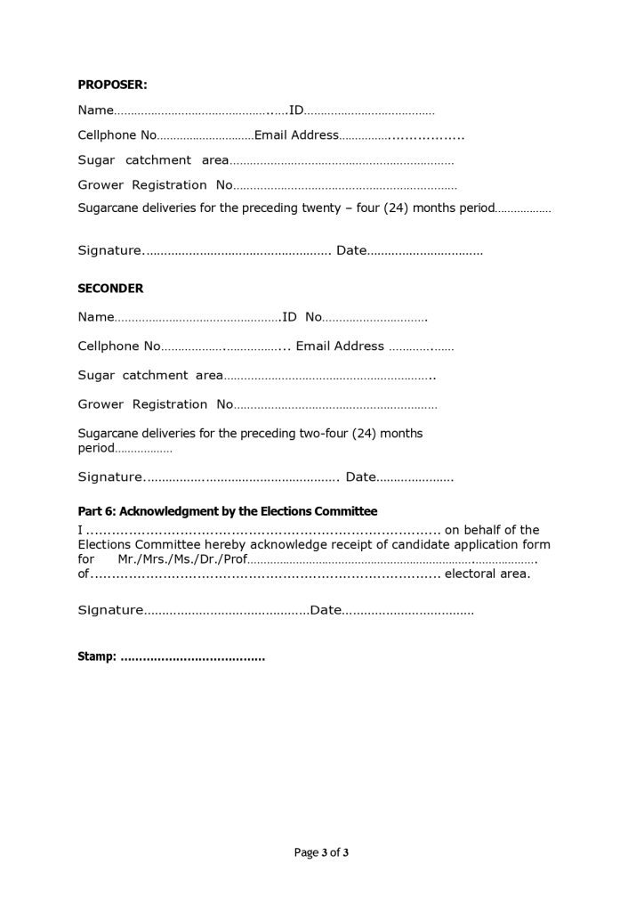 Candidate Application Form